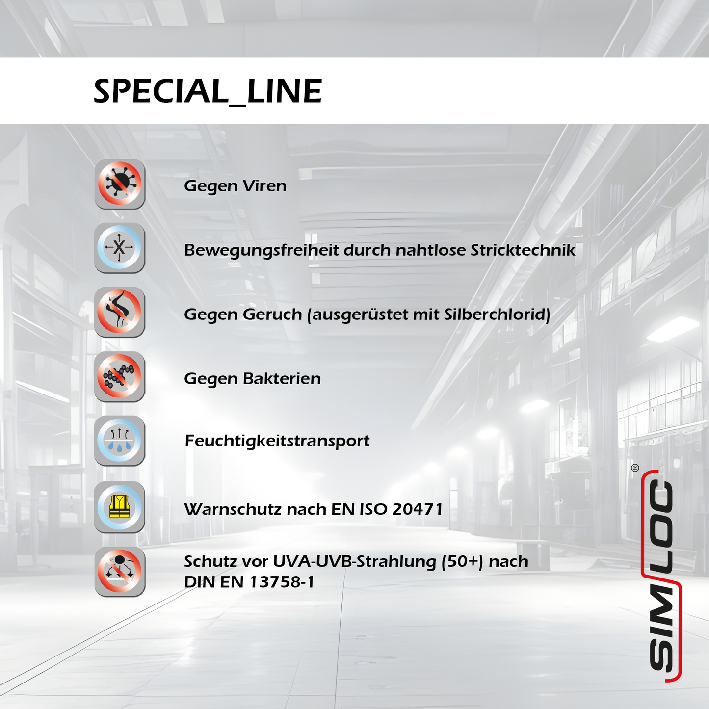 Icons mit deutscher Hervorhebung SPECIAL_LINE UV CAP +50 von HESTOR: UV-Schutz schützt vor weißem Hautkrebs, Virenschutz, volle Bewegungsfreiheit dank nahtlosem Strick, geruchsresistent (Silberchlorid), antibakteriell und feuchtigkeitsableitend.